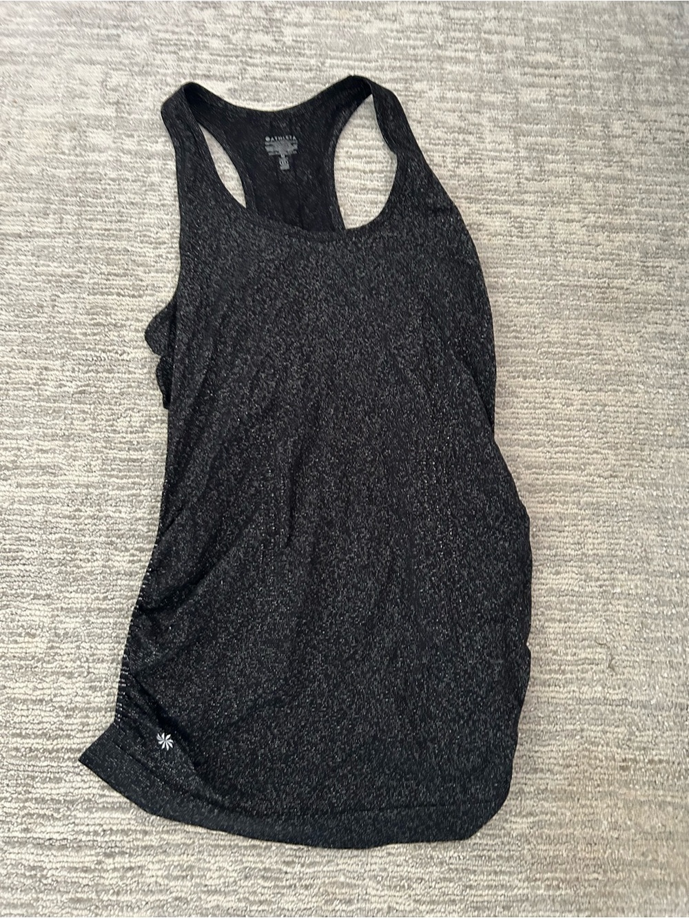 Athleta Black Metallic Racerback Tank